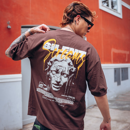 T-Shirt Earth Marrón Boxy Fit