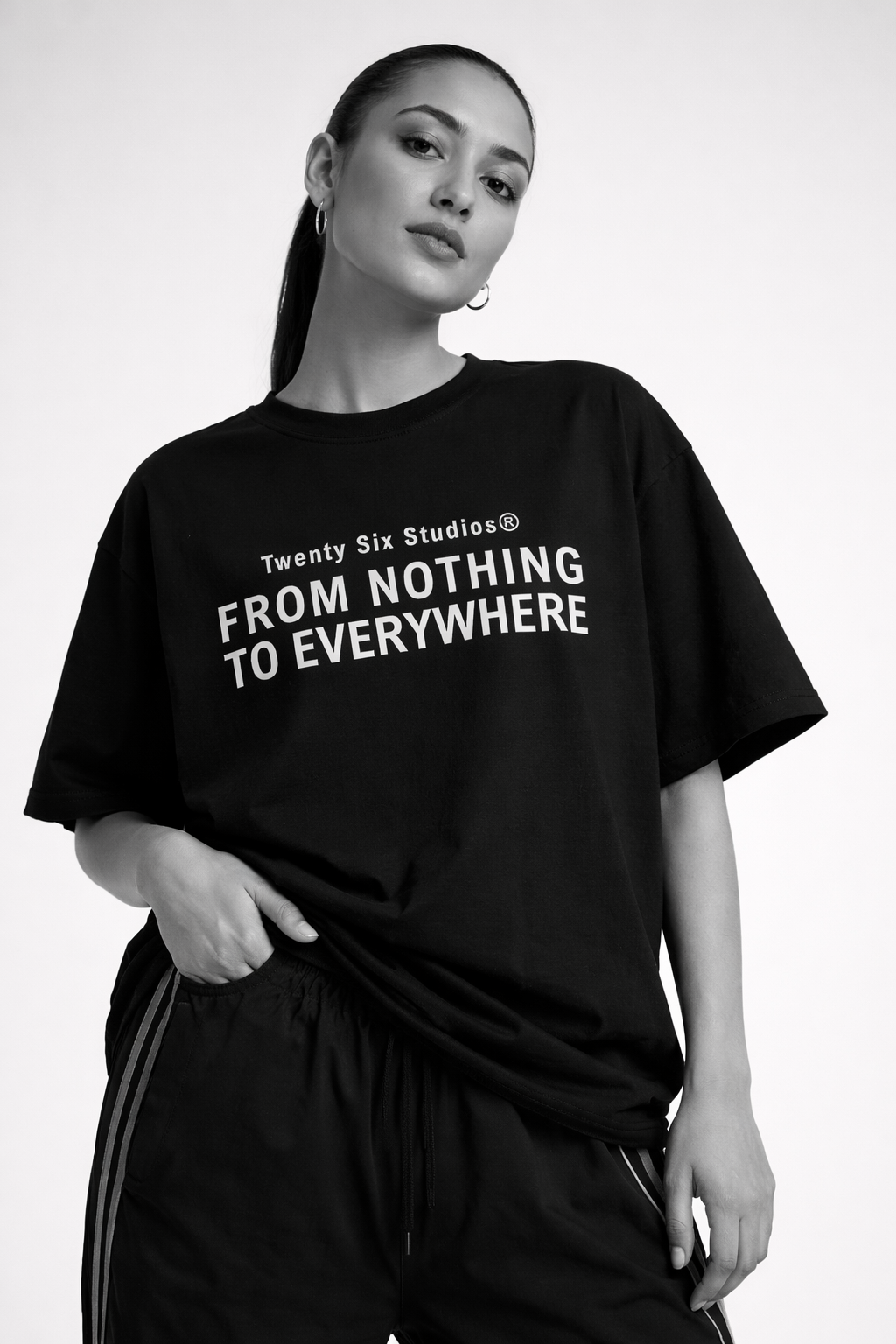 FROM NOTHING BLACK T-SHIRT