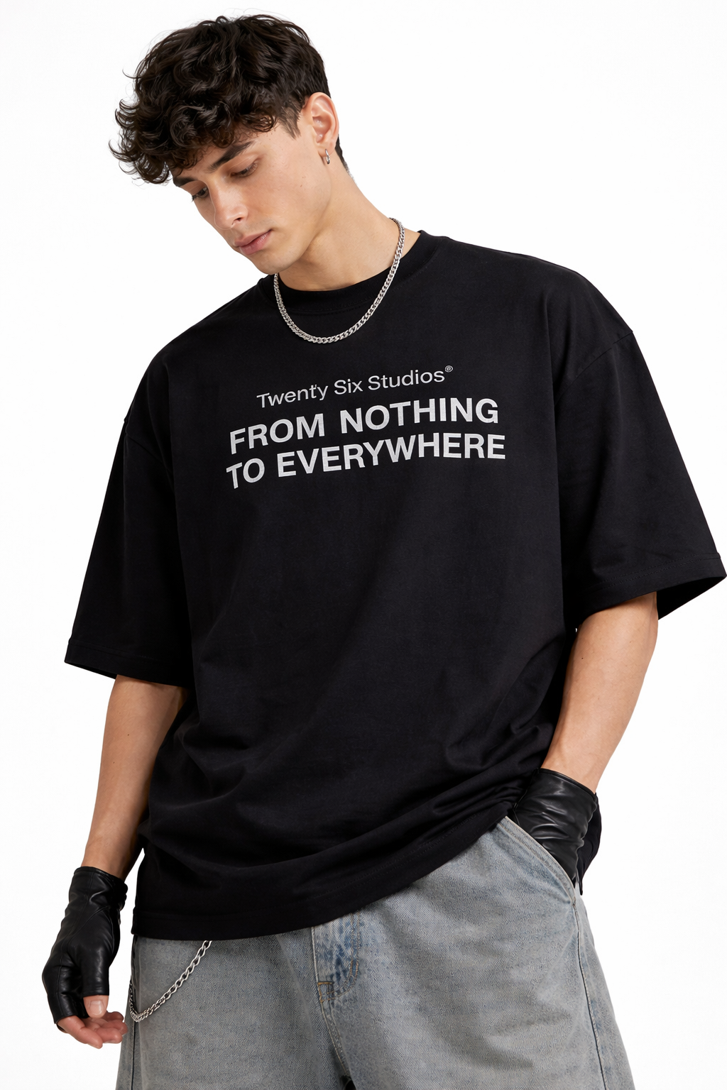 FROM NOTHING BLACK T-SHIRT