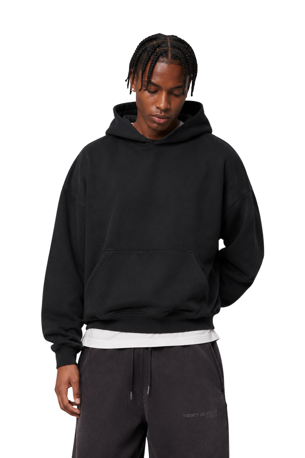 ESSENTIAL BLACK HOODIE